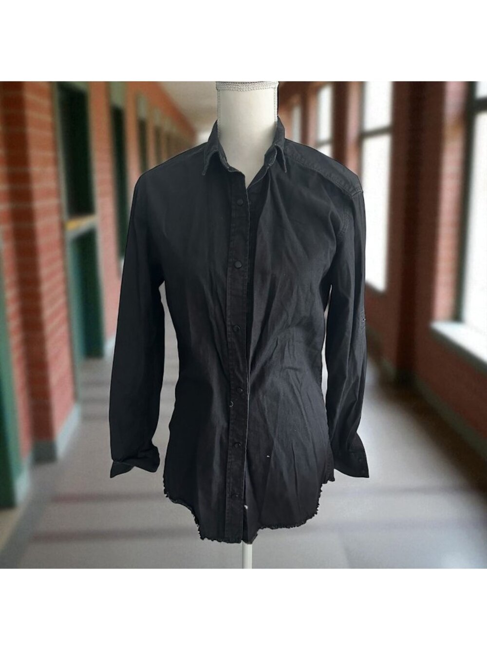 IRO Jeans Women's Black Button Down Shirt Size XS